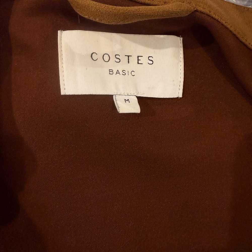 NWOT Costes Basic Suedine Biker Suede Jacket Size: Medium - Picture 11 of 13